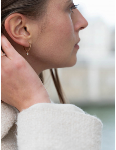 Boucles d'oreilles WAGRAM sur mannequin