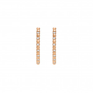 Boucles d'oreilles WAGRAM pavées or jaune 2